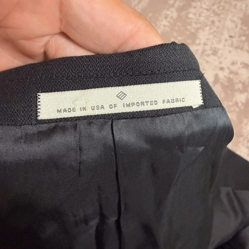 Joseph Abboud Men's Wool 2 Button Tuxedo Jacket Black USA 44L Blazer Jacket